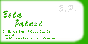 bela palcsi business card